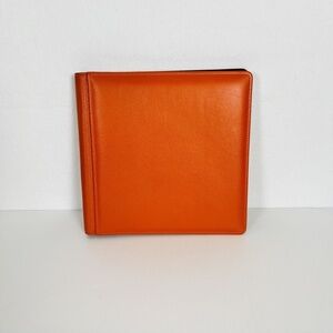 Raika Top Grain Italian Leather Orange Photo Album w 20 Pages 10" x 11"